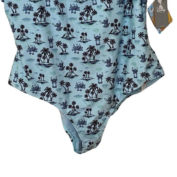 Disney Lilo And Stitch Woman's Size 1X Light Blue UPF 50+ One Piece Swimsuit NEW - Picture 8 of 11